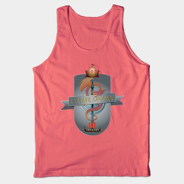 Create Drama Snake-Spear Tank Top by Persius Vagg